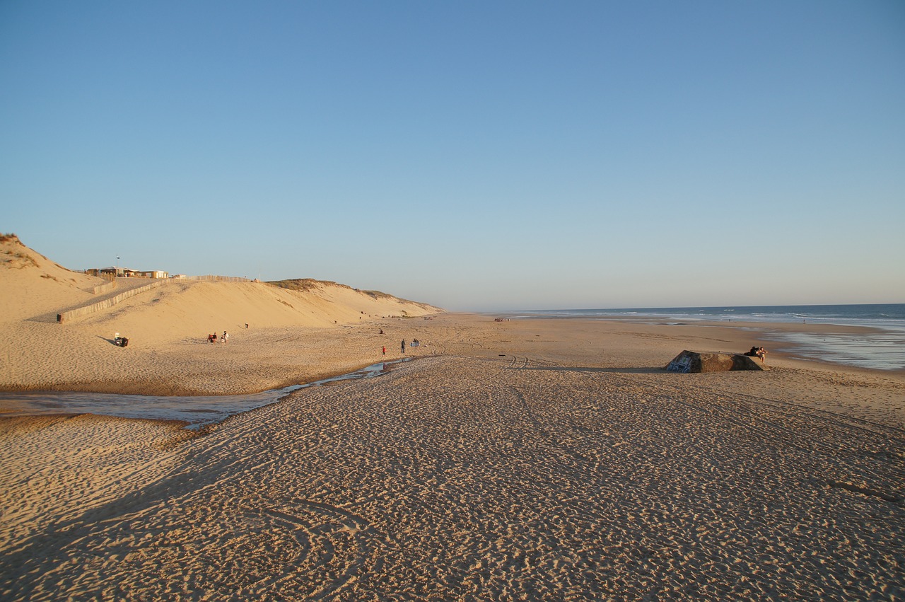 Photo de la plage centrale de Biscarrosse plage.